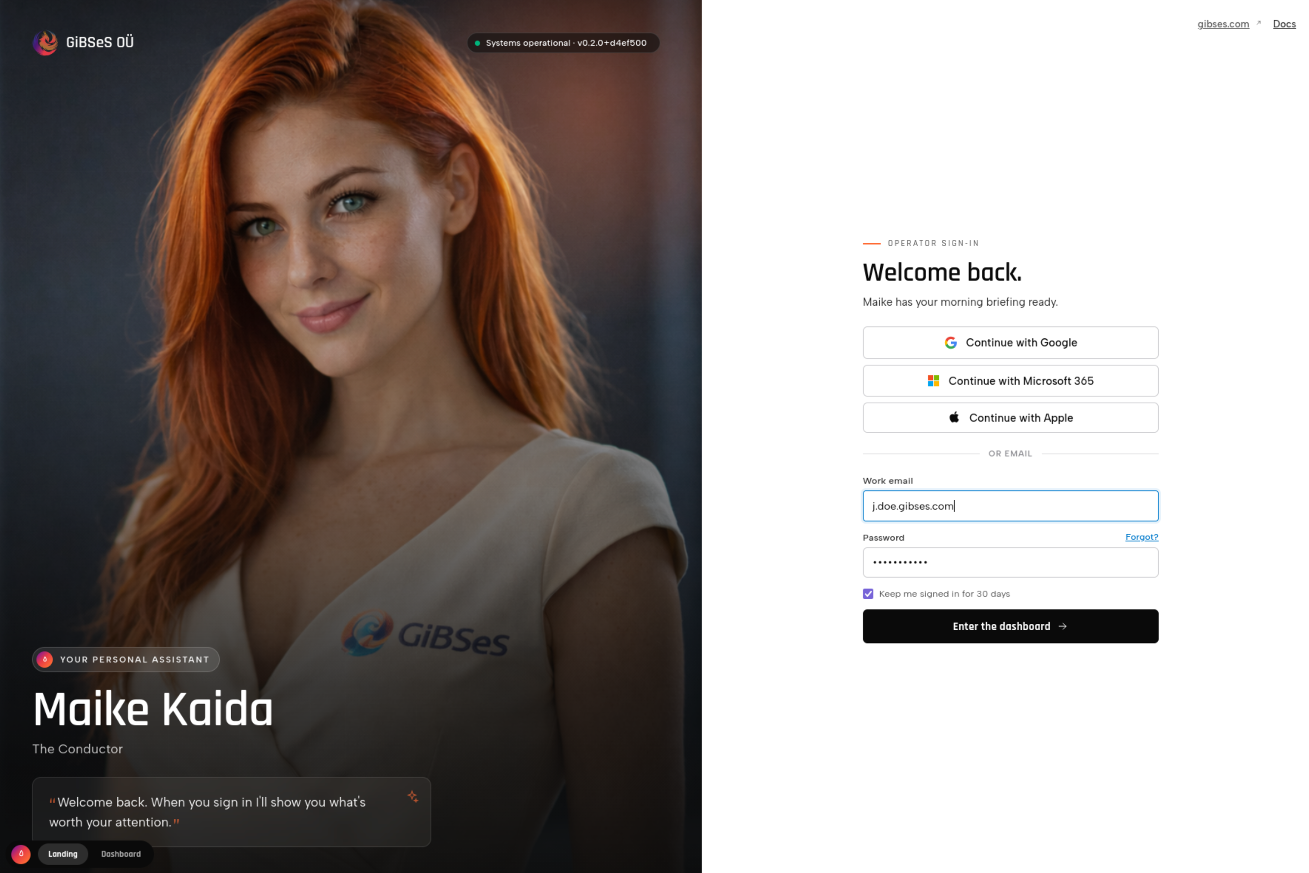 Maike — landing page